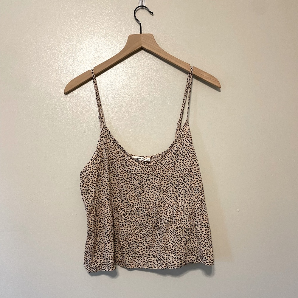 Abercrombie & Fitch Animal Print Cropped Cami